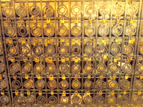 Hofbr&auml;uhaus' Patron Bier Stein Storage Bar with Locks.